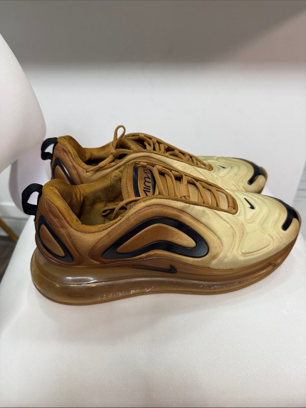 Nike Men's Air Max 720 Sneakers - Tan/Brown with Black Accents